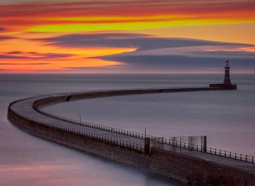 Roker pier en Sunderland